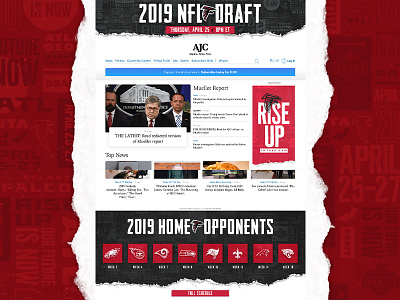 '19 Falcons NFL Draft AJC Takeover digital draft marketing newspaper takeover
