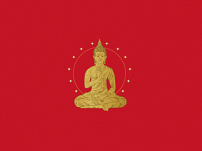 Golden Budha  Illustration