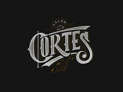 Salón de Cortés black custom elegant handlettering handletters lettering logo type