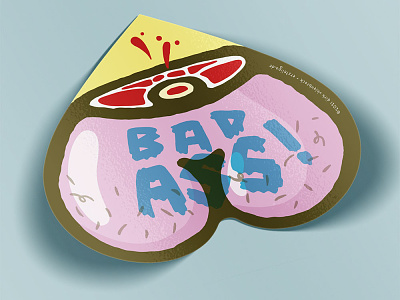Bad Ass Sticker illustration print sticker