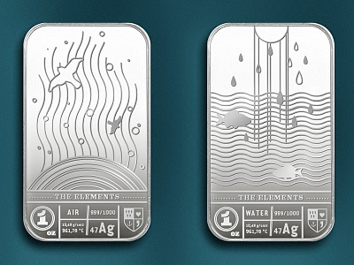 Elements bullion illustration silver