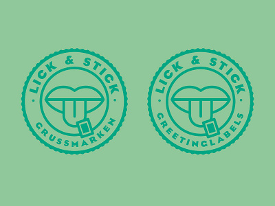 Lickandstick badge logo