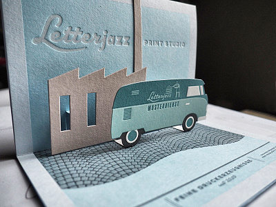 Letterjazz PopUp Card illustration letterpress popup promotion