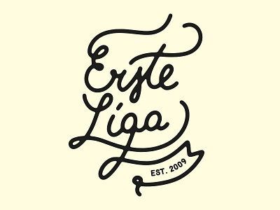 Erste Liga lettering typography