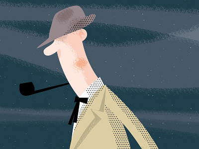 Monsieur Hulot illustration poster print