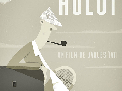 Monsieur Hulot illustration poster print