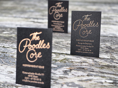 The Poodles Core hotfoil lettering letterpress typography