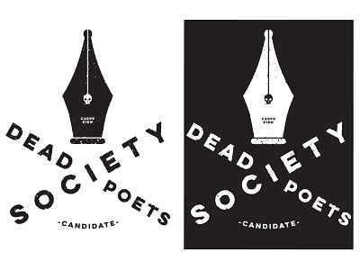 Dead Poets Society illustration logo vector