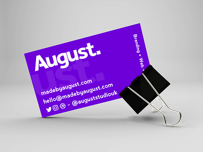 August Business Cards august business cards
