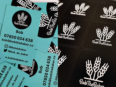 Bob The Baker Collateral business cards print stickers