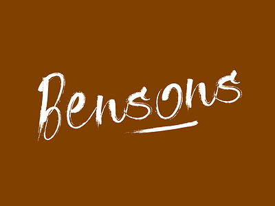 Bensons Logo bensons branding logo