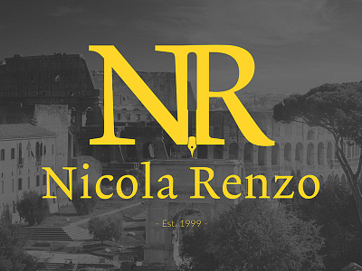 Nicola Renzo branding logo negative space