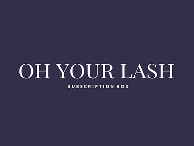 OH YOUR LASH lash logo