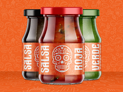 Bone Shaker Salsa Jars bone shaker branding packaging