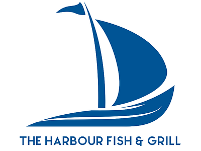 The Harbour Fish and Grill fish grill harbour identity logo