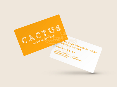 Cactus Mexican Kitchen Business Card business card