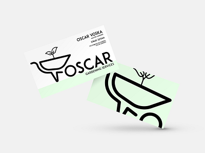 Oscar Gardening Services businesscards gardening oscar services