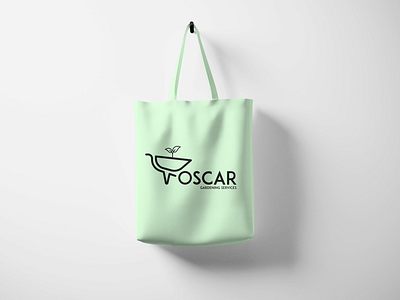 Oscar Gardening Services bag branding logo tote