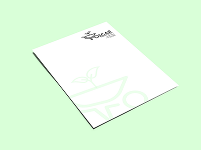 Oscar Gardening Services letterhead matter print printed