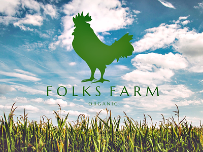 Folks Farm Organic branding farm logo