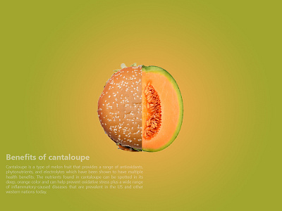 Healthy Food Campaign burger campaign cantaloupe fruits healthyfood hussien graphic