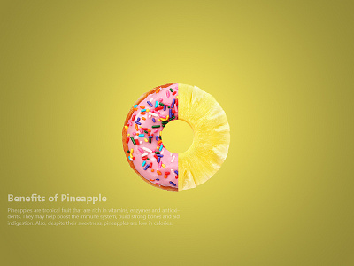 Healthy Food Campaign campaign donuts fruits healthyfood hussien graphic pineapple