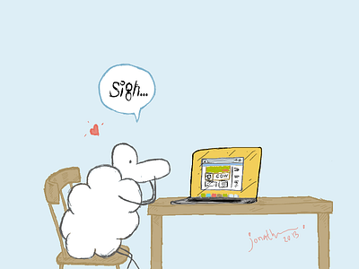 Sigh... | Cow & Sheep 2 cow cow and sheep love sheep wacom webcomic