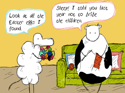 Bribe cow cow and sheep sheep wacom webcomic