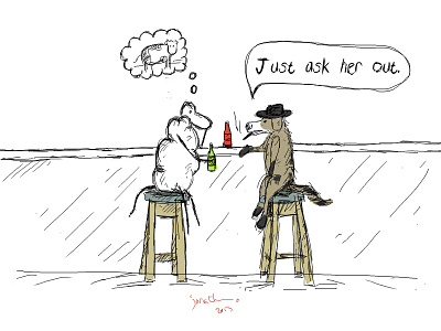 Just Ask Her Out cow cow and sheep love sheep wacom webcomic