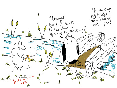 Pepper Spray bamboo cow and sheep illustration wacom webcomic