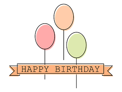 Happy Birthday flat inkscape vector