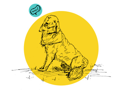 Woof dog drawing illustration woof