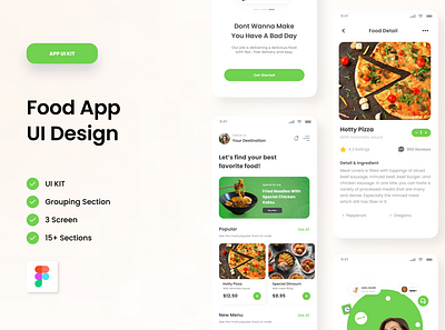Food app ui design app design food app design for you graphic design green ui design uiux