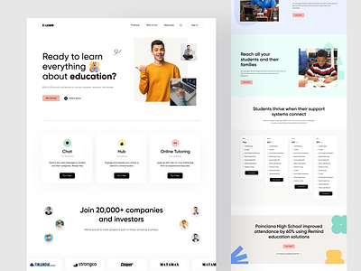 E-learn landing page