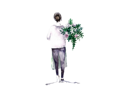 Florist art digital art drawing flowers illustration illustrator knyshksenya paint watercolor watercolour