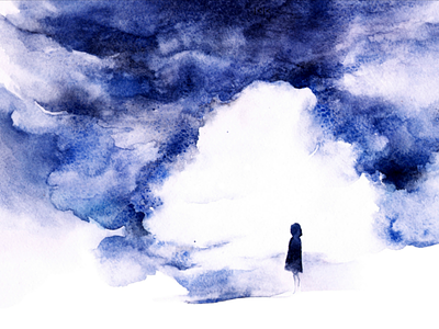 SOUNDS OF NATURE art clouds digital draw girl illustration illustrator knyshksenya nature sketch watercolor