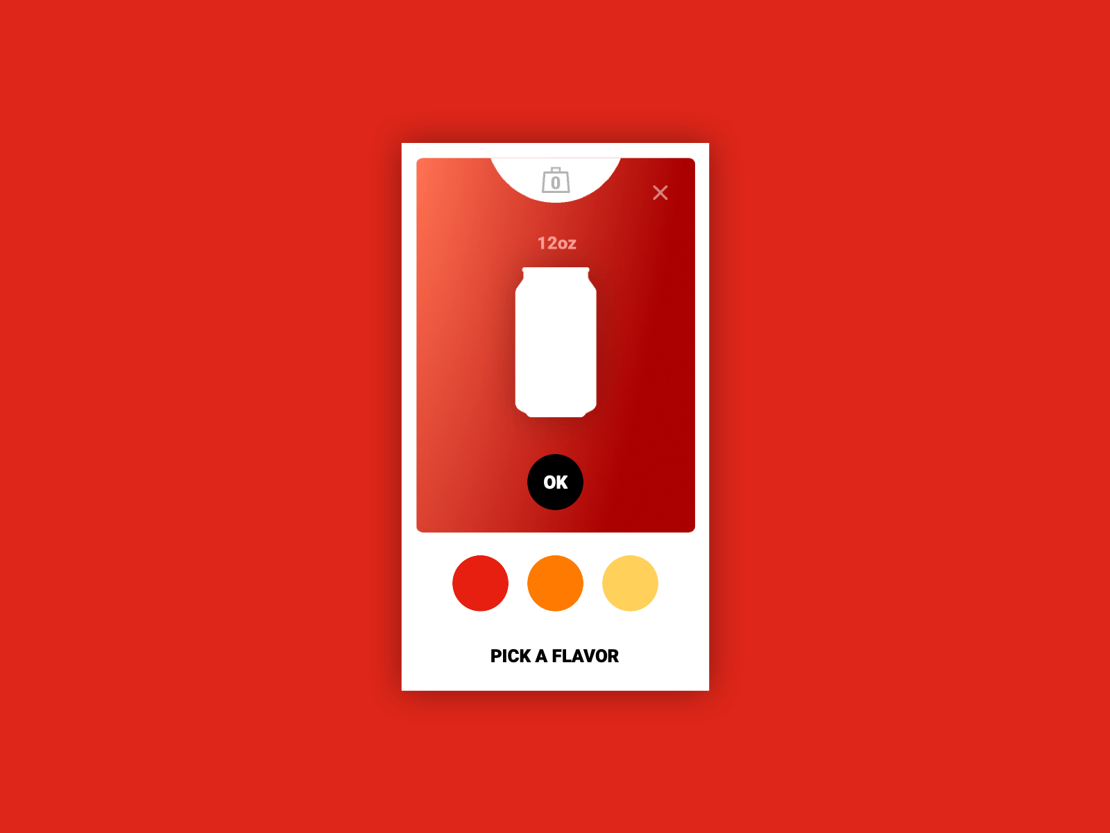 Pick A Flavor animatedgif animation app coca cola cola design design art illustration interactiondesign mobile mobile ui product product design red ui ux vector