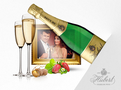 Hubert De Luxe / Corporate webdesign design frame hubert sparkling strawberry web wine