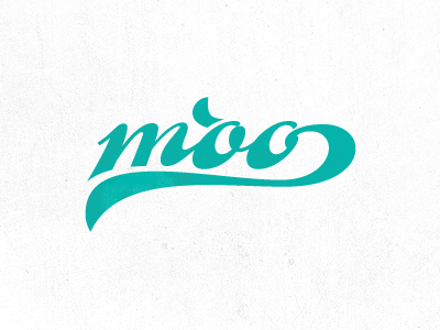 Logo design / moo brand design draft fan logo script typo