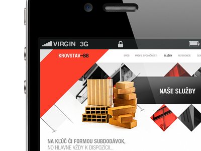 Krovstav-BB / Subpage black building company construction design grey krovstav red sketches subpage web working