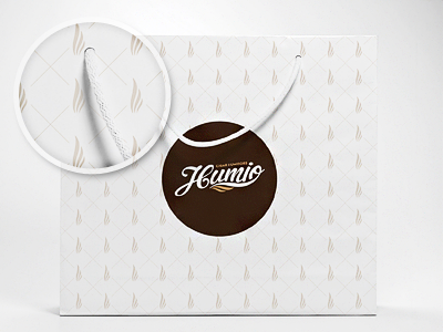 Humio / application on bag bag brown cigar custom handwriting humidors humio pattern smoke tradition type typo