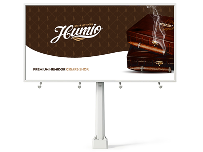 Humio / billboard application billboard brown cigar custom handwriting humidors humio pattern smoke tradition type typo