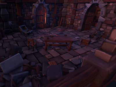 Old dungeon 3d 3dmodel crypt death dungeon lowpoly miniature