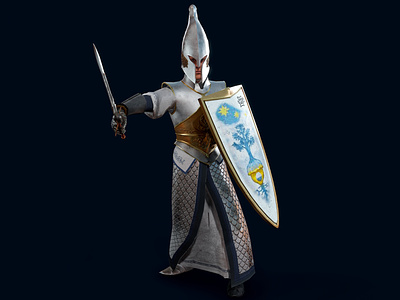 Elven warrior 3d 3dart 3dmodel character elven lowpoly swordsman
