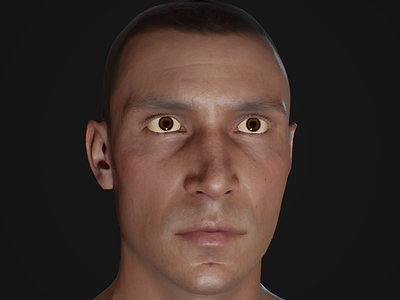 Male head 3d 3dart 3dmodel character face head male pbr