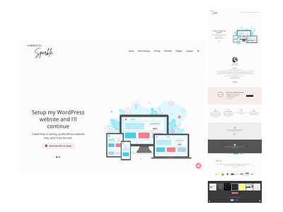 A Website to Sparkle branding logo ui web design web development wordpress
