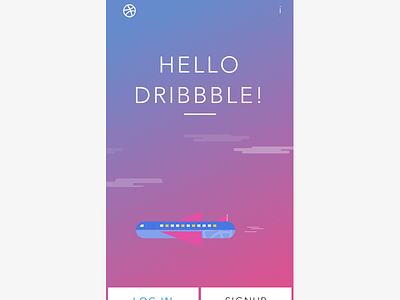 Hello Dribbble - Debut clean debut fide agency flat design illustration ios minimal mobile design ui user interface