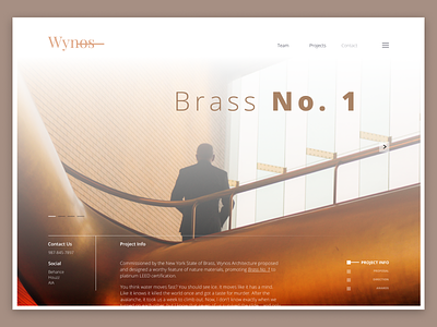 Wynos Architecture architecture brown clean dallastexas fide forhire interface minimal startup ui ux wireframe