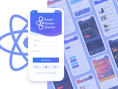 Promo Picture design graphic design illustration mobile react react native template template design ui