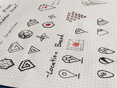 Gem Logo Sketches app branding design gem ideation identity logo mark planning process sketch